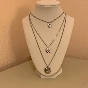 torrid Silver Layered Disc Necklace - Three-Tier Pendant
